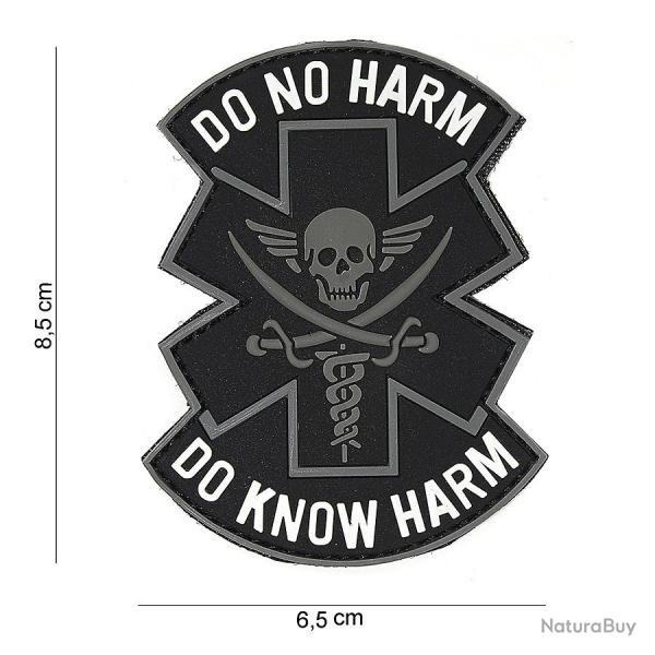 Patch 3D PVC "Do No Harm" (101 Inc) Noir