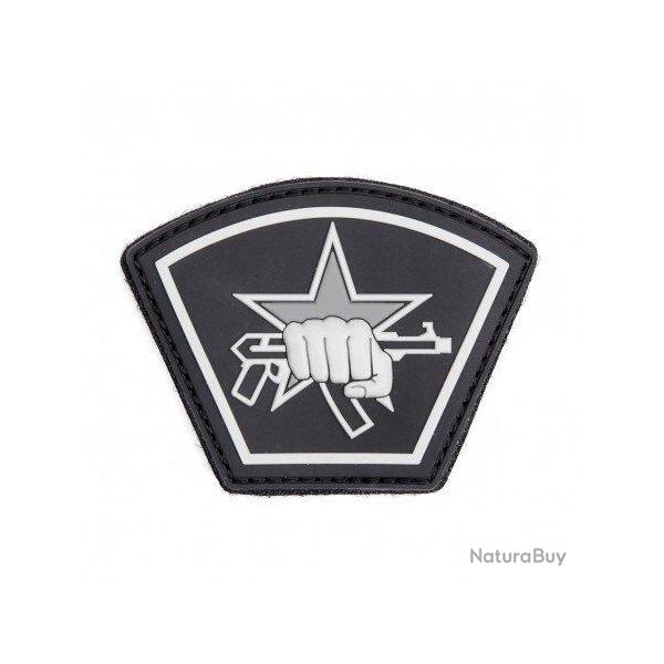 Patch 3D PVC Russie �toile et poing (101 Inc) Noir