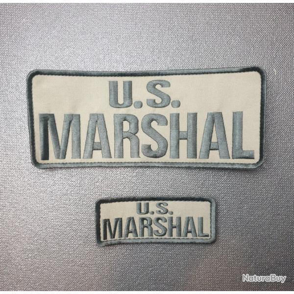 Lot U.S. Marshal Grand Patch Dorsal BROD� et Petit Patch Poitrine