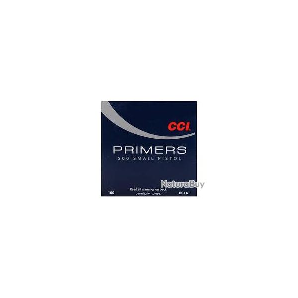 Amorces CCI Primers Standard 500 Small Pistol 10 boites pour 1000 armorces