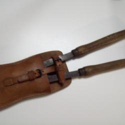 militaria ww2  &eacute;tui cuir grande pince coupe barbel&eacute; peugeot fr&egrave;res 2&egrave;me guerre 39/45