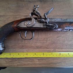 Tr&egrave;s beau pistolet belge en silex, datant d'environ 1810