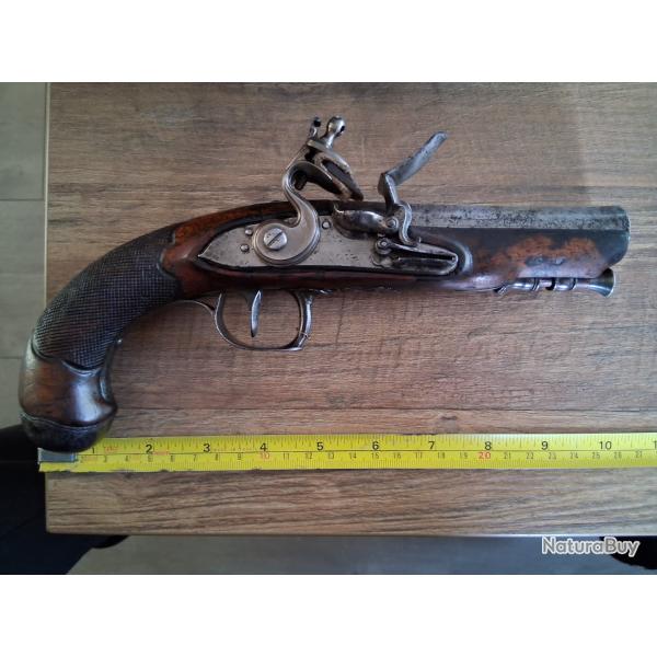 Tr�s beau pistolet belge en silex, datant d'environ 1810