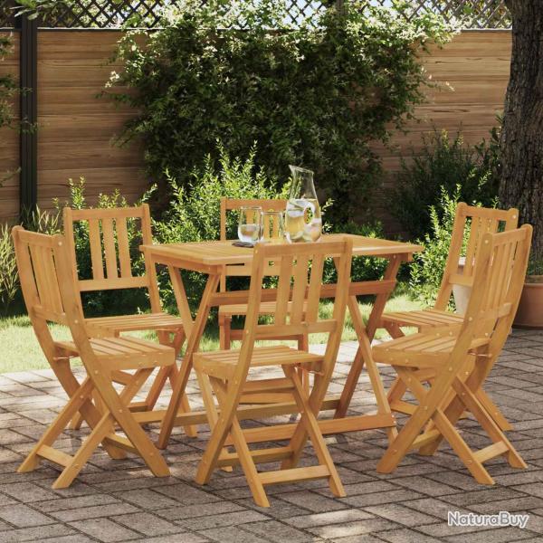 Chaises de bistrot d'ext�rieur 6 pcs Naturel