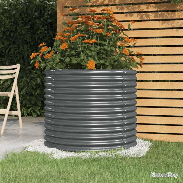 Jardini�re Acier galvanis� 80x80x68 cm Anthracite