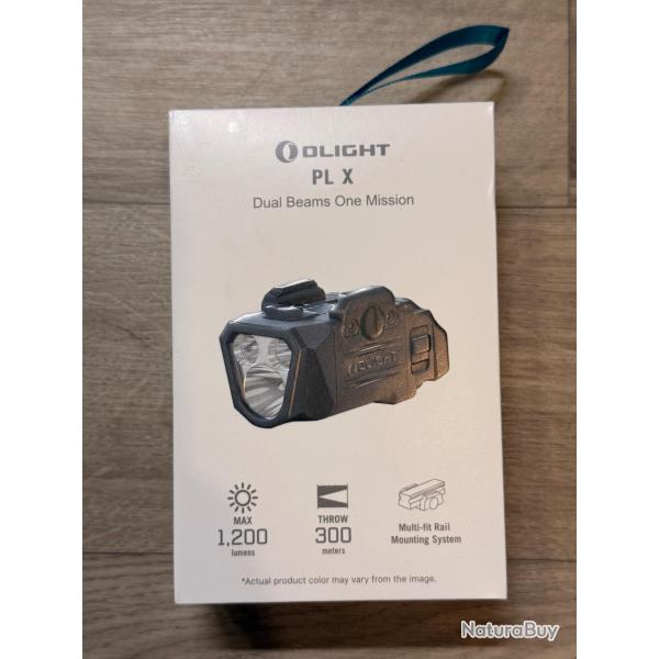 Olight PL X | Lampe Tactique Rechargeable USB-C 1200 Lumens � Double Faisceau