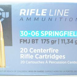 MUNITIONS PPU/PARTIZAN 30-06 SPRG FMJ BT 175GR X20