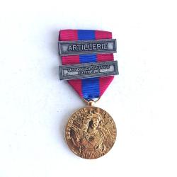 M&eacute;daille - FR65305e  D&eacute;f. Nat classe bronze  agrafe M.A.E & artillerie