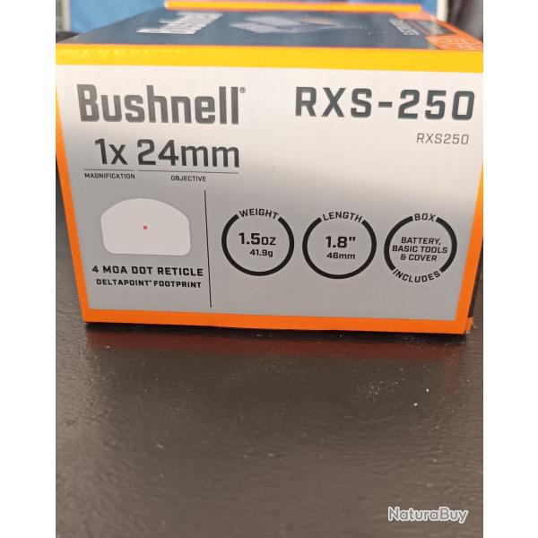 point rouge Bushnell rxs 250 1X25