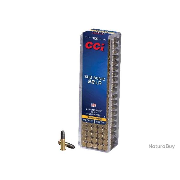 Balles 22 LR CCI Subsonic HP - 40 gr