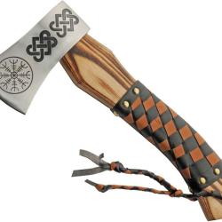 Hache de Viking avec &eacute;tui cuir