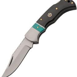 Couteau pliant traditionnel corne de buffle Black messa