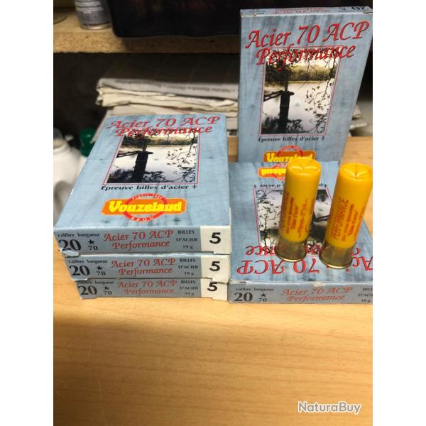 Lot de cartouches cal 20 acier
