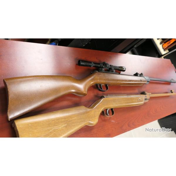 lot de deux carabines a plombs 4.5 diana 24 et diana 25d  , MISE A PRIX 1 EUROS SANS PRIX DE RESERVE