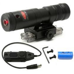 Laser rouge tactique avec switch pour montage sur rail picatinny weaver (pile + chargeur)