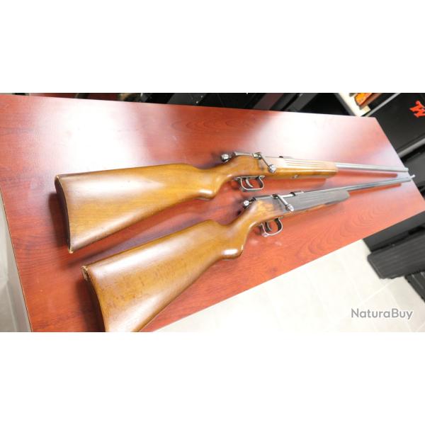 LOT DE 2 CARABINES  9MM FLOBERT  et 14MM  MANU ARM MISE A PRIX 1 EUROS  SANS PRIX DE RESERVE