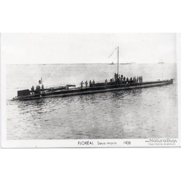 Carte postale sous-marin Flor�al 1908 -N�8411