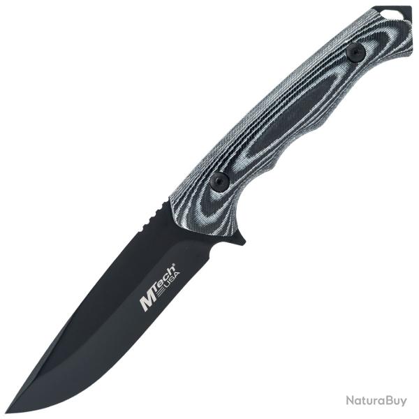 Couteau fixe MTech Fixed Blade Black Micarta