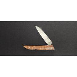 Le Klic JP Hontanx Manche Olivier - Couteau Pliant 12C27N avec Verrouillage Bouton Poussoir - R&eacute;f. K