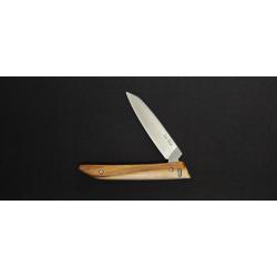Le Klic JP Hontanx Manche Pistachier - Couteau Pliant 12C27N avec Verrouillage Bouton Poussoir - R&eacute;f