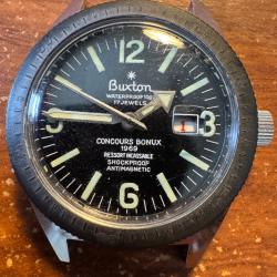 Montre type Skindiver de la marque Buxton(Besan&ccedil;on)