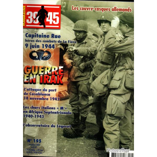 39-45 Magazine 195, couvre-casques, 507 th pir, auchinleck, port casablanca 1942, guerre en irak 194