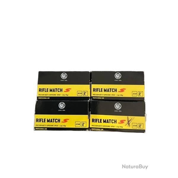3 boites de cartouches RWS rifle match S (boites neuves)  + 1 boite ouverte de 12 OFFERTE