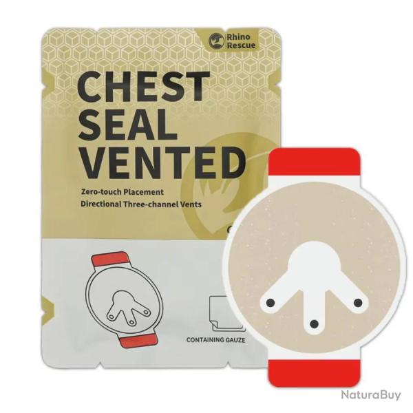 PANSEMENT THORACIQUE CHEST SEAL 3 VOIES + 1 OCCLUSIF