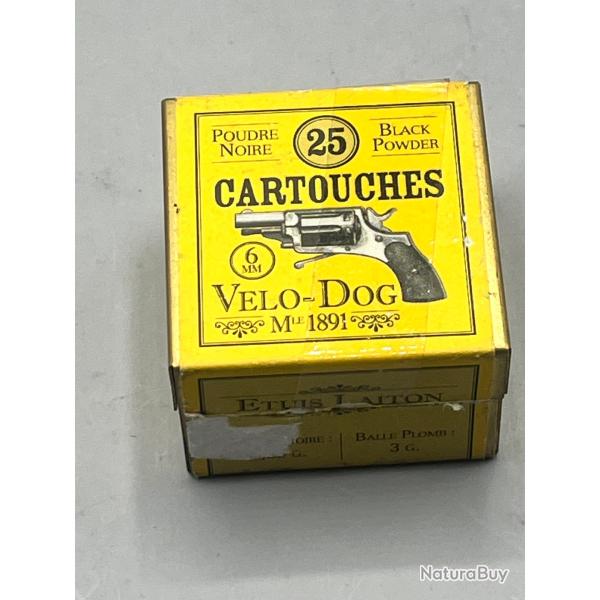Bo�te M�tallique de 25 Munitions 6mm Velo-Dog - Mod�le 1891