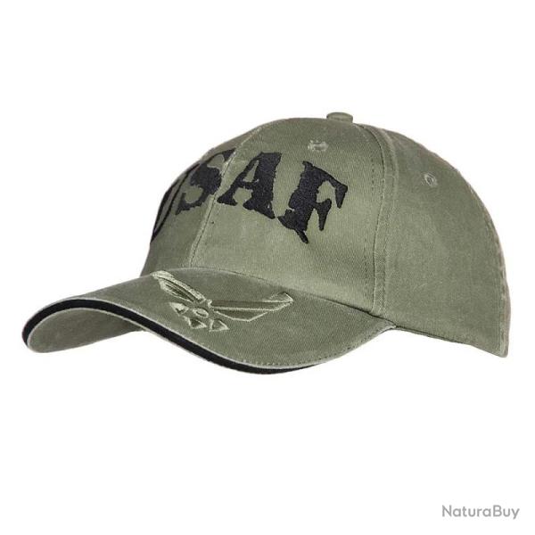 Casquette USAF brod�e vintage noir, taille r�glable
