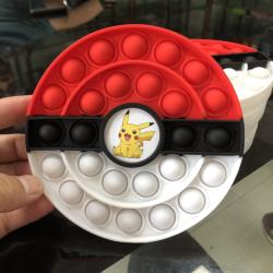Jouet Pop Fidget anti Stress arc en ciel Pokemon Pikachu Push Bubble pour adultes et enfants 12.3cm
