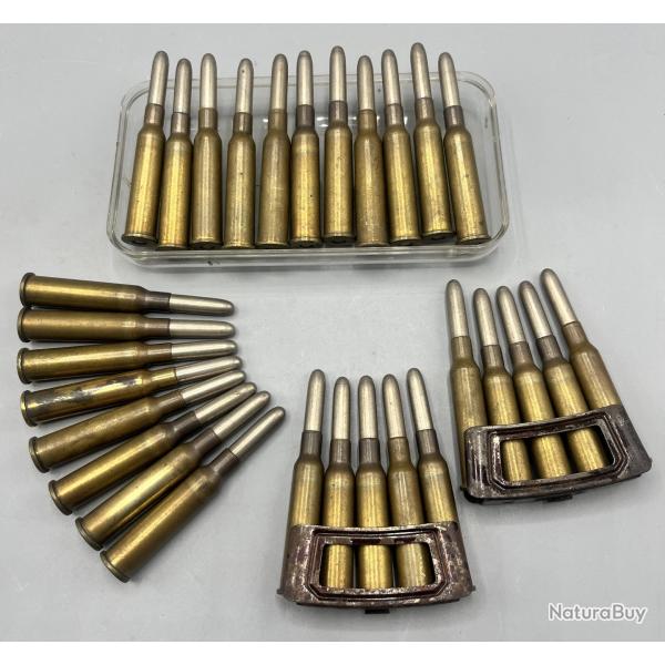 Lot de 29 Munitions 6.5x53mmR Mannlicher