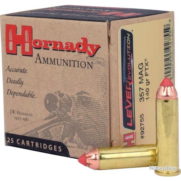 CARTOUCHES HORNADY 357MAG 140G FTX munitions bte 25