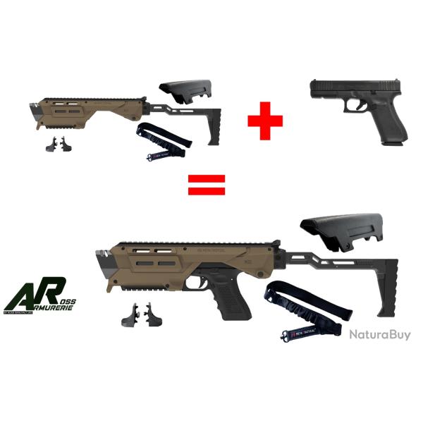 GLOCK 17 Gen5 FS 9x19 Neuf avec Conversion MX1 GLOCK  TAN avec accessoires.