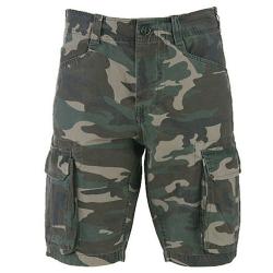 Short cargo d&eacute;lav&eacute; Fostex Garments Coloris Camo Woodland