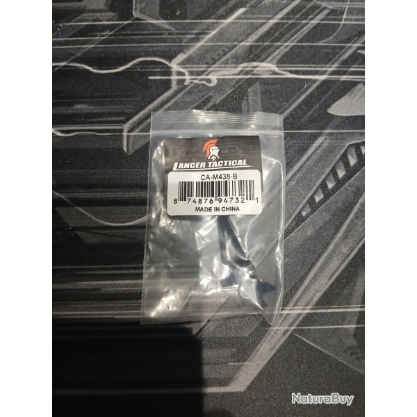 D�tente AEG V2 Speed Flat Skeleton noire airsoft