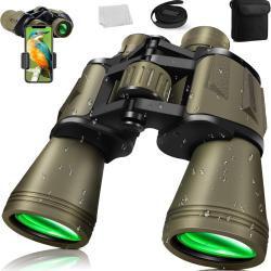 Jumelles 20x50 HD Vision Nuit Tactiques BAK4 Prisme FMC Lentille &Eacute;tanches Sports Randonn&eacute;e Chasse