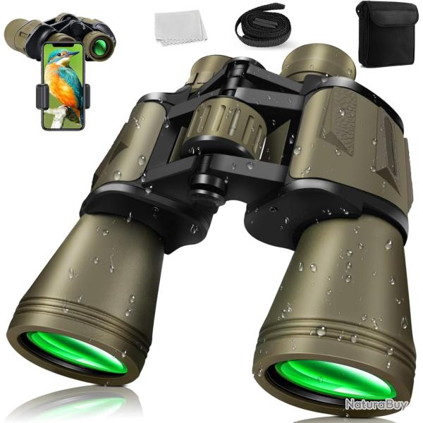 Jumelles 20x50 HD Vision Nuit Tactiques BAK4 Prisme FMC Lentille �tanches Sports Randonn�e Chasse