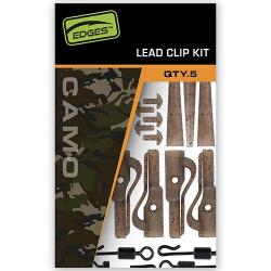 Kit Montage Fox Edges Camo Lead Clip (par 5)
