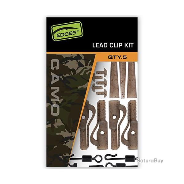 Kit Montage Fox Edges Camo Lead Clip (par 5)