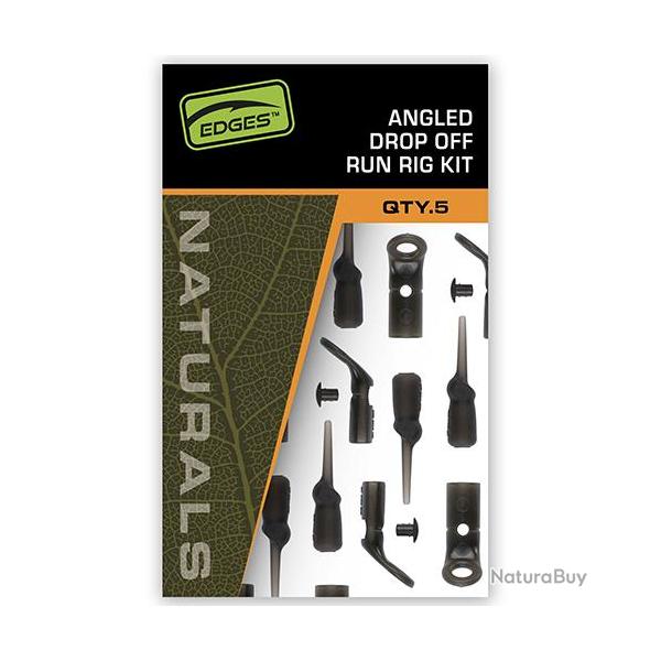 Kit Montage Fox Edges Naturals Angled Drop Off Run Rig (par 5)