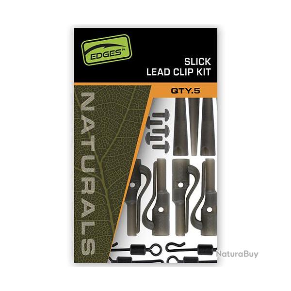 Kit Montage Fox Edges Naturals Slik Lead Clip (par 5)