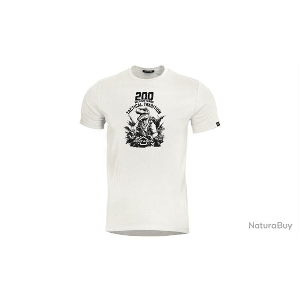 T-shirt T-Rex Pentagon Tactical Coloris Blanc