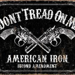Affiche m&eacute;tallique en relief 30 x 40 cm Dont Tread on Me