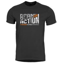 T-Shirt Born for Action Pentagon Tactical Coloris Noir