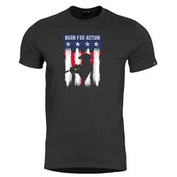 T-Shirt Born for Action ''Ranger'' Pentagon Tactical Coloris Noir