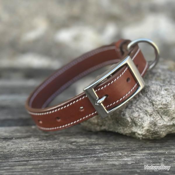 Collier �volutif chiot - chien adulte - cuir