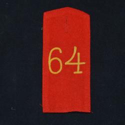 PATTE D'EPAULE ALLEMANDE IR 64 -GERMAN SHOULDER BOARDS  IR64 (INFANTRY REGIMENT) 1&deg;WW