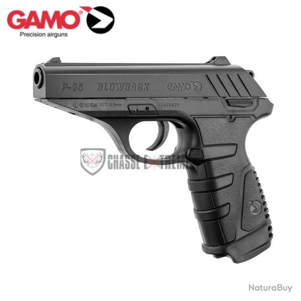 Pistolet GAMO P25 Blowback 3,98 Joules Cal 4,5 mm Co2
