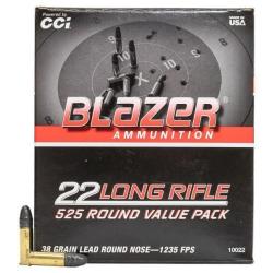 Vente flash ! LOT DE 525 BALLES EN VRAC CCI BLAZER 22LR LEAD ROUND NOSE 38G